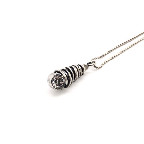 SS Coil & Stone Necklace