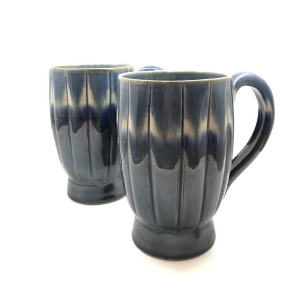 Mugs Pair Blue Black